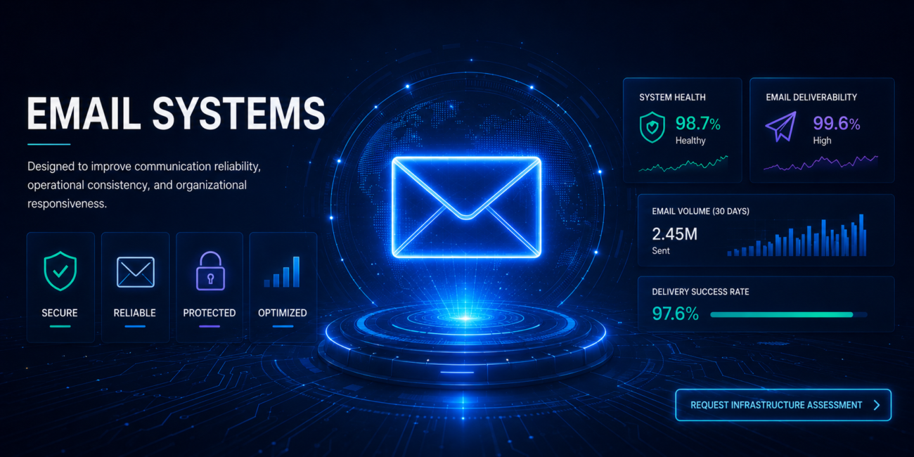 Email systems dashboard
