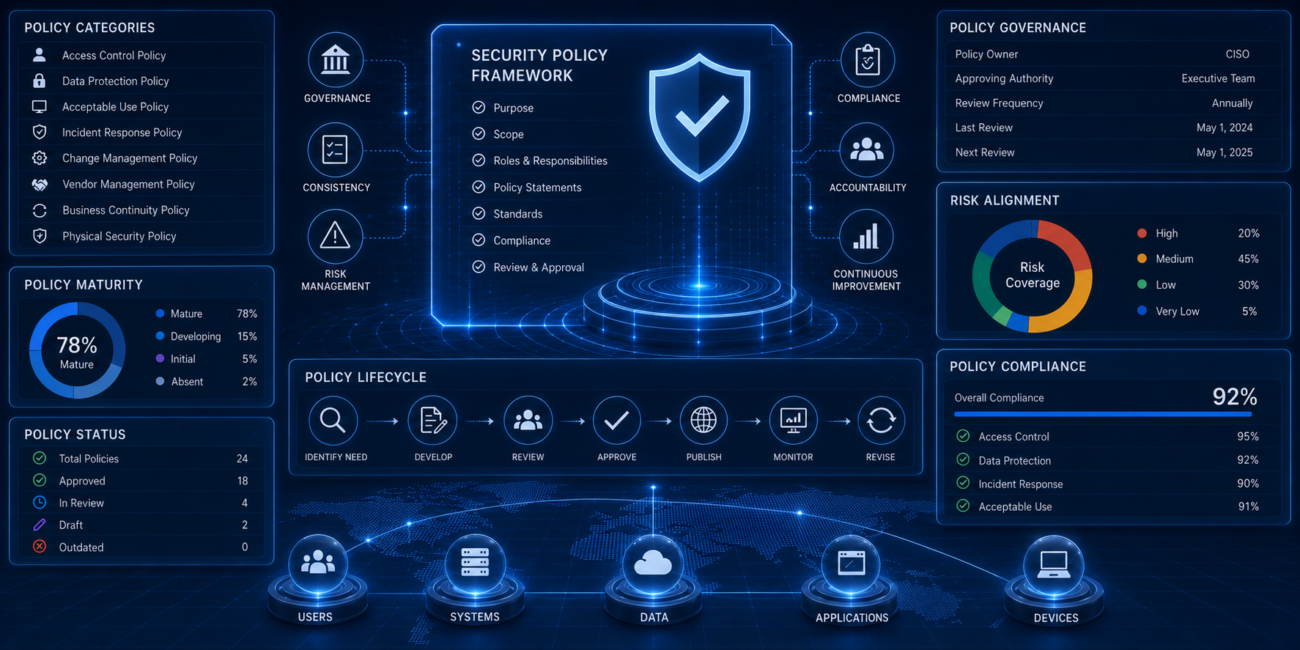 Security policy framework dashboard