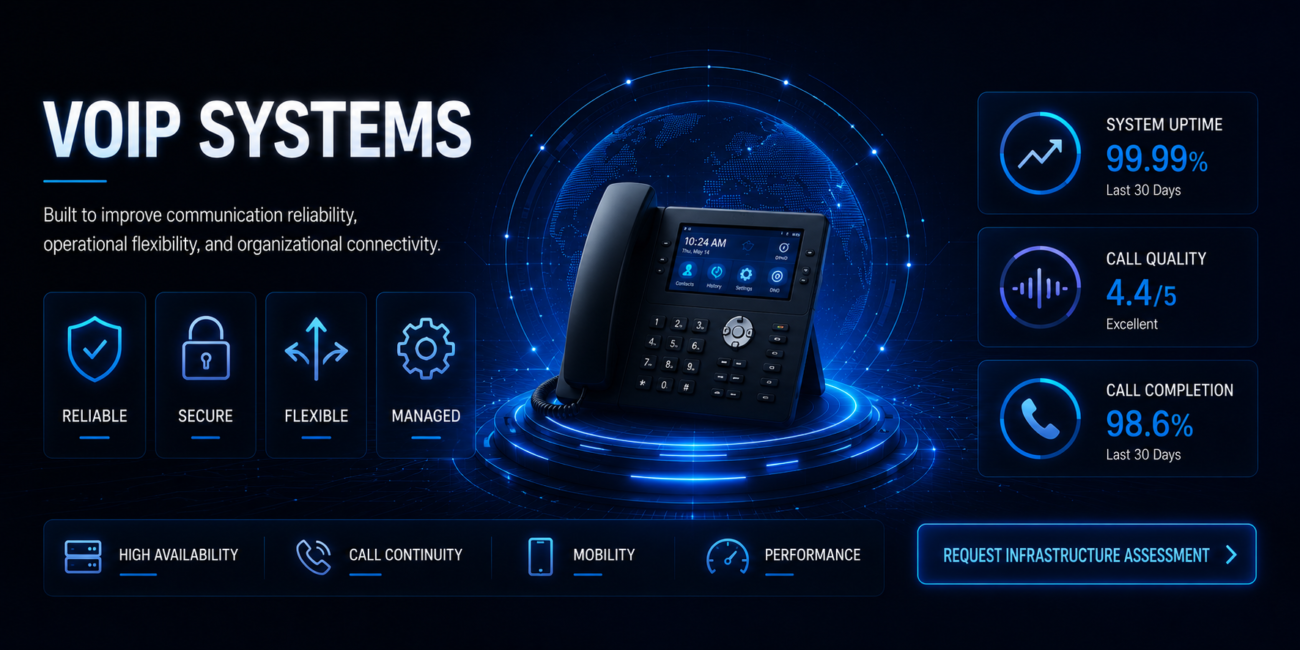 VoIP systems dashboard